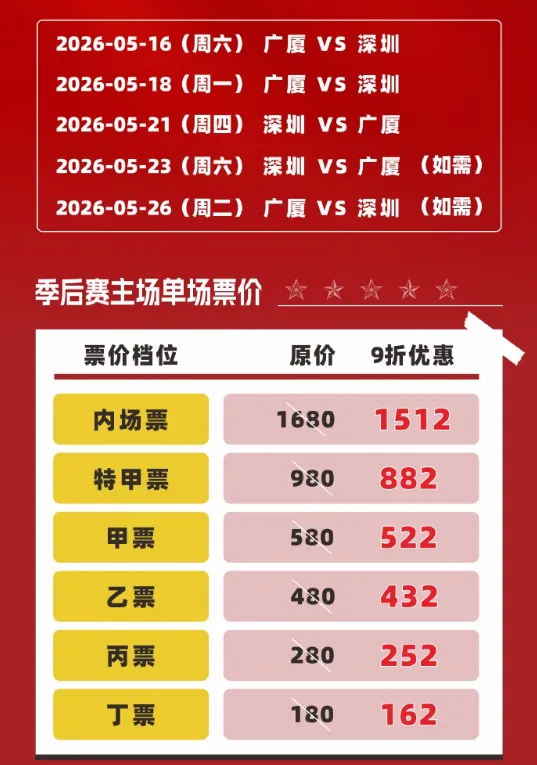 亚博体育官方网站-深圳男篮公布半决赛主场球票票价：最高为1512元，最低162元